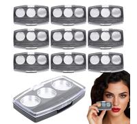 Palette de rouge à lèvres vide, palette de fards à paupières vides,Poule de fard à paupières compact Panking 10x - Boîte de rangement cosmétique multifonctionnelle Creative Feed Shadow Container pour