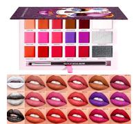 Palette de rouges à lèvres - Palette de 18 couleurs de gloss, cosmétiques de costume d'Halloween pour la collecte, la performance