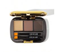 Palette De Sourcils ComplèTe-101 Poudre à Sourcils Mate 3 Couleurs Marron Foncé Remplissage De Cire à Sourcils DéFinition Et Mise En Forme Maquillage Des Sourcils Avec Petit Pinceau FêTe De NoëL Sourc