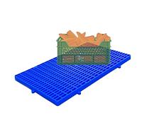 Palette de stockage en plastique, Palettes en plastique HDPE bleu 60x35x3cm