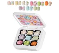 Palette de vernis à ongles 9 couleurs longue durée résistant aux éclats - Gel de polissage pour manucure - Pour femme - DIY - French Tip - Extensions d'ongles, vacances, anniversaire, mariage
