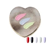 Palette de Vernis à Ongles Palette d'ongles pour Le Nail Art,Palette d’Ongles en Forme de Petit cœur en résine | Porte-Ongles Golden Edge Fournitures multifonctionnelles pour Nail Art, Outils de mél