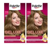 Palette Deluxe Creme Colouration 7-0 Midway Blonde Hair Dye, 2 Pack
