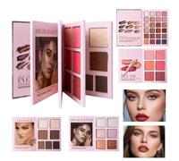 Palette demaquillage - Poudre pressée, 7,24 x 4,92 x 1,22 pouces, palette contour du visage, imperméable longue durée | Collection de maquillage pour le visage mat, kit de maquillage pour levisage,
