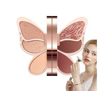 Palette d'ombres à paupières - 6 couleurs 76 g mat/chatoyant, ensemble de poudres pigmentaires | Parfait pour le maquillage quotidien, les kits de beauté de voyage, les looks de fête, la pratique des