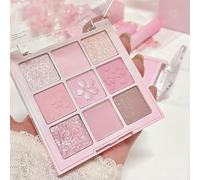 Palette d'ombres à paupières 9 couleurs - Ombres à paupières mates et irisées, formule hautement pigmentée et facile à estomper, maquillage des yeux longue tenue pour des looks de jour comme de nuit