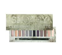 Palette d'Ombres à Paupières Smoky 12 Couleurs - Kit de Maquillage 3-en-1 Haute Pigmentation avec Finis Mats et Scintillants, Tons Terre Longue Tenue pour Looks Naturels et Audacieux (#1, 190g)