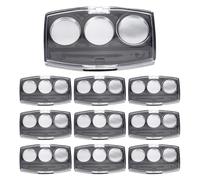 Palette d'ombres à paupières vides - Plateau d'emballage de poêle à fards à paupières compact 10x | Boîte de rangement cosmétique multifonctionnelle, conteneur d'ombres créatives légères,
