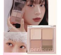 Palette d'ombres de poche d'encre K-Beauty, ombres à paupières quadri, formule crémeuse, teintes mates et chatoyantes faciles à mélanger, facile à appliquer, maquillage quotidien, maquillage coréen, 6