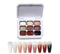 Palette d'ongles en Gel, 9 couleurs, ensemble de vernis à pigments élevés p | Palette d'ongles en Gel de 15ml, avec 9 couleurs dégradées, formule à haute pigmentation, pour la maison, le Studio, les mari