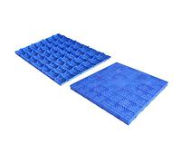 Palette Emboîtement de Stockage Marchandise, Palette Plastique pour Sous-Sol Stockage, Combinaison de Caillebotis Plastique, Grille de Stockage Palettes pour Entrepôt, Rangement, Etagère, Exterieur (