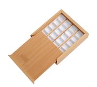 Palette en bois avec 24 emplacements pour grille conçue pour les artistes pour garder les peintures séparées et facilement accessibles dans le travail créatif (style extractible)