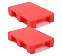 Palette en plastique robuste avec rayonnage modulaire d'une capacité de 1 100 lb pour le stockage en entrepôt, compatible avec les chariots élévateurs, idéale pour l'organisation du garage ou de la
