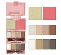 Palette Fard À Paupière 9-Color Nude Brown - Crème/Paillette, Compact, Bronzer/Contour, High Pigment, Long-Wear Waterproof, Everyday/Smokey Looks (#02)