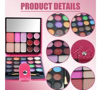 Palette Fard À Paupière Maquillage Yeux, Kit Maquillage Femme 32 Couleurs, Palette De Maquillage Femme, Coffret Maquillage Avec Rouge À Lèvre, Pinceaux, Bâton Contour, Correcteur, Fard À Joues