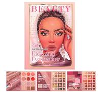 Palette Fard À Paupière Palette De Livre De Maquillage Christine, Palette De Fards À Paupières 82 Couleu, Palette De Poudre De Contour D' Hautement Pigmentée