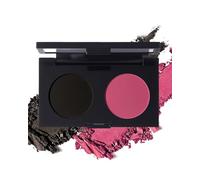 Palette Fards a Paupiere Rose et Noir, Paillette et Mat Imperméable, 07 | 2 Couleurs Ombre a Paupiere Hautement Pigmenté, Texture Poudre Fine, Longue Tenue Palettes de Maquillage Yeux pour Femme