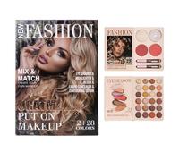 Palette Fards À Paupières - Blush 30 Couleurs Tenue Longue,Illuminateur Fard à Joues Contour Livre de Beauté | Pour Fête Voyage Vacances Anniversaire Séances Photo Travail Mariage Soirée Femmes Mariée