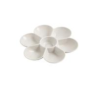 Autres jeux créatifs Creotime palette forme de fleur blanche 17,5 cm 7 compartiments plastique