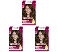Palette - Intensive - Coloration Permanente Cheveux - Crème Soin - Couvre 100% des Cheveux Blancs - Intensité couleur longue durée - Tenue 8 semaines - Masque soin - Chatain Clair 600 (Lot de 3)