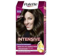 Palette - Intensive - Coloration Permanente Cheveux - Crème Soin - Couvre 100% des Cheveux Blancs - Intensité couleur longue durée - Tenue 8 semaines - Masque soin - Châtain Clair Cendré 5.11