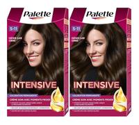 Palette - Intensive - Coloration Permanente Cheveux - Crème Soin - Couvre 100% des Cheveux Blancs - Lot de 2