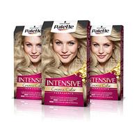 Palette Intensive Creme Color 8-1 Blond clair cendré, teinture permanente à l'huile de macadamia et d'amande, couvre 100% des cheveux blancs et racines, pour des cheveux éclatants, lot de 3