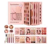 Palette Livre De Maquillage - 6 Couches Longue Tenue Très Pigmenté,Blush Fard À Paupières Gloss À Lèvres Kit Cosmétiques | Pour Vie Quotidienne, Travail, Voyages, Soirées, Rendez-Vous, Bal De Promo Et