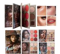 Palette Livre De Maquillage | Fard À Paupières Fusionnable Pour Contour - Palette de Contouring et Fard à Joues Poudre Livret - Pour Femmes Filles Types De Peau Anniversaire Noël Fête Rendez-vous