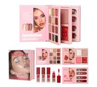 Palette Livre de Maquillage | Rouge à Lèvres Pliable à Trois Couches et Tenue Longue,Palette de Maquillage Pailletée,pour Artiste Mature Mariage de Mariée Bal Bureau Soirées Rendez-vous Voyage Mode