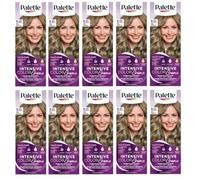 Palette Lot de 10 crèmes colorantes intenses 8-1 Blond cendré clair - Boîte complète - avec livret d'instructions en anglais (français non garanti)