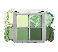 Palette Maquillage Yeux 4 Couleurs Vert Clair - Fards à Paupières Sage Mat et Or Vert Pailleté, Maquillage Etanche Haute Pigmentation, pour Femmes et Filles, Fêtes, Festivals de Musique et Scène