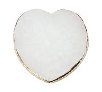 Palette Mélange Vernis - Forme Cœur Bord Doré, Mélangeuse Ongles, Support Multifonction Artiste | Accessoire Mixage Couleur Pour Manucure Pro