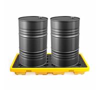 Palette modulaire de confinement des déversements Palette En Plastique Modulaire for Tailles Multiples De Tambours Plateau Confinement Déversement Amovible 2000 Livres(120x60x18cm)