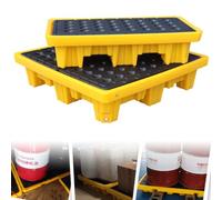 Palette modulaire de confinement des déversements, plateau de déversement de tambour industriel détachable pour un entrepôt sûr et une utilisation industrielle, solution de contrôle des déversements