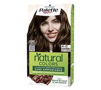 Palette Natural Colors - Coloration Permanente Cheveux - Couleur Naturelle - Cheveux nourris - Couvre 100% des Cheveux Blancs - Sans Ammoniaque - Beurre de Cacao & Lait d'Avoine - Châtain 4.0