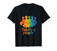 Palette of People Aquarelle Rainbow Unity T-Shirt