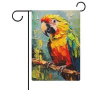 Palette Parrot Painting Outdoor Garden Double Sided Garden Flags Supply Wedding Birthday Day Decorations Outdoor 12.6in''×18.5in''"