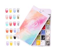 Palette Pat-Gel 24 couleurs différentes Mat | Gel Pat de couleur pour stamping, sculpture et manucure, particulièrement adaptée pour les débutants et les femmes