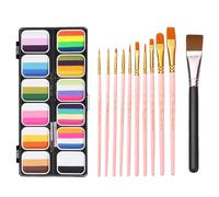 Palette peinture visage - Arc-en-, peinture art corporel multicolore, formule hydrosoluble, rendu intense longue tenue, coffret créatif pratique | soirées à thème, carnaval, événements artistiques