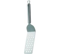 RÖSLE Spatule Retourneur de Hamburger, Palette de Hamburger de Haute Qualité avec Perforation pour Retourner et Soulever les Aliments, avec Poignée Ronde et Boucle de Suspension, Acier Inoxydable