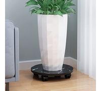 Palette ronde robuste avec roulettes - Chariot pour pots de fleurs intérieur/extérieur - Soucoupe mobile pour faciliter la mobilité des plantes - 35 cm