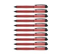 STABILO Stylo bille Palette- lot x10 stylos roller retractable - rouge