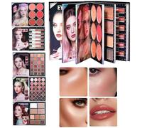 Palette Visage - 48 Couleurs Matte à Paupières,Set De Palette De Maquillage Paillettes Et Highlighter | Pour Quotidien Soirée Voyage Vacances Anniversaire Travail Mariage Événements Femmes