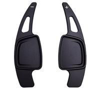 palette volant Compatible avec pour A3 S3 A4 S4 B9 A5 S5 2016-2017 Extension palette changement volant voiture en aluminium Remplacer modification des manettes vitesse(Black)