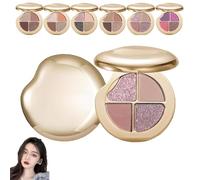 Palette Yeux et Joues, 4 teintes de fards à paupières et d'illuminateur, éclat métallique modulable, pour ombrer, définir le visage, illuminateurs et illuminateurs de teint