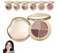 Palette Yeux et Joues, 4 teintes de fards à paupières et d'illuminateur, éclat métallique modulable, pour ombrer, définir le visage, illuminateurs et illuminateurs de teint