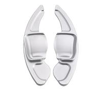 Palettes changement vitesse Compatible Avec VW Pour Golf 6 Pour MK5 MK6 Pour Jetta Aluminium Palette Changement Volant Voiture Manette Vitesse Pommeau Levier Vitesse Palettes Changement(Silver)