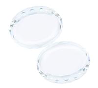 Palettes d'art à Ongles Multifonctionnelles pour Mélanger le Vernis à Ongles et la Colle de Cils - 2pcs en Verre de Maquillage Maquillage pour la Manucure et les Artistes beauté