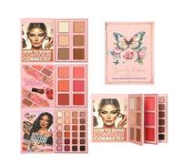 Palettes De Maquillage - Highlighter à 36 Couleurs, Longue Durée, Pliable avec Design Livre | Palette De Visage À 3 Couches,Idéale Fêtes Mode Déplacements Femmes Filles Voyage